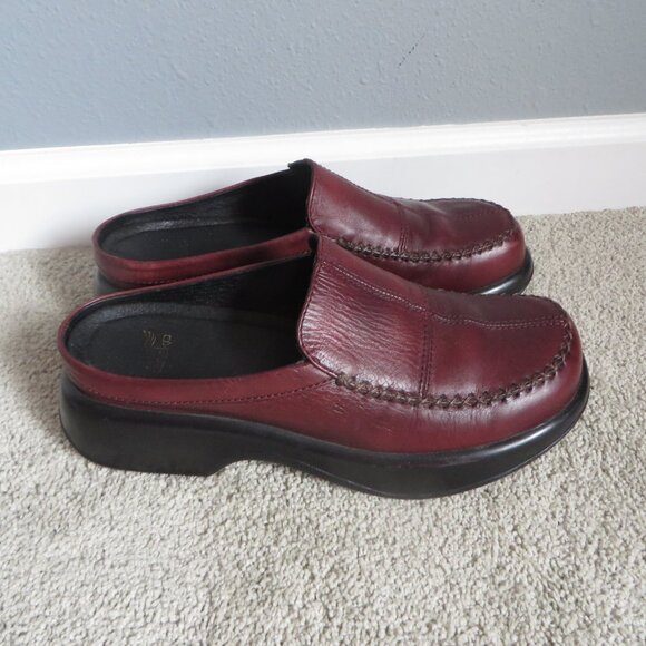 Dansko women's leather mules/clogs size 39 8.5/9 Mahogany brown/red - Picture 2 of 10